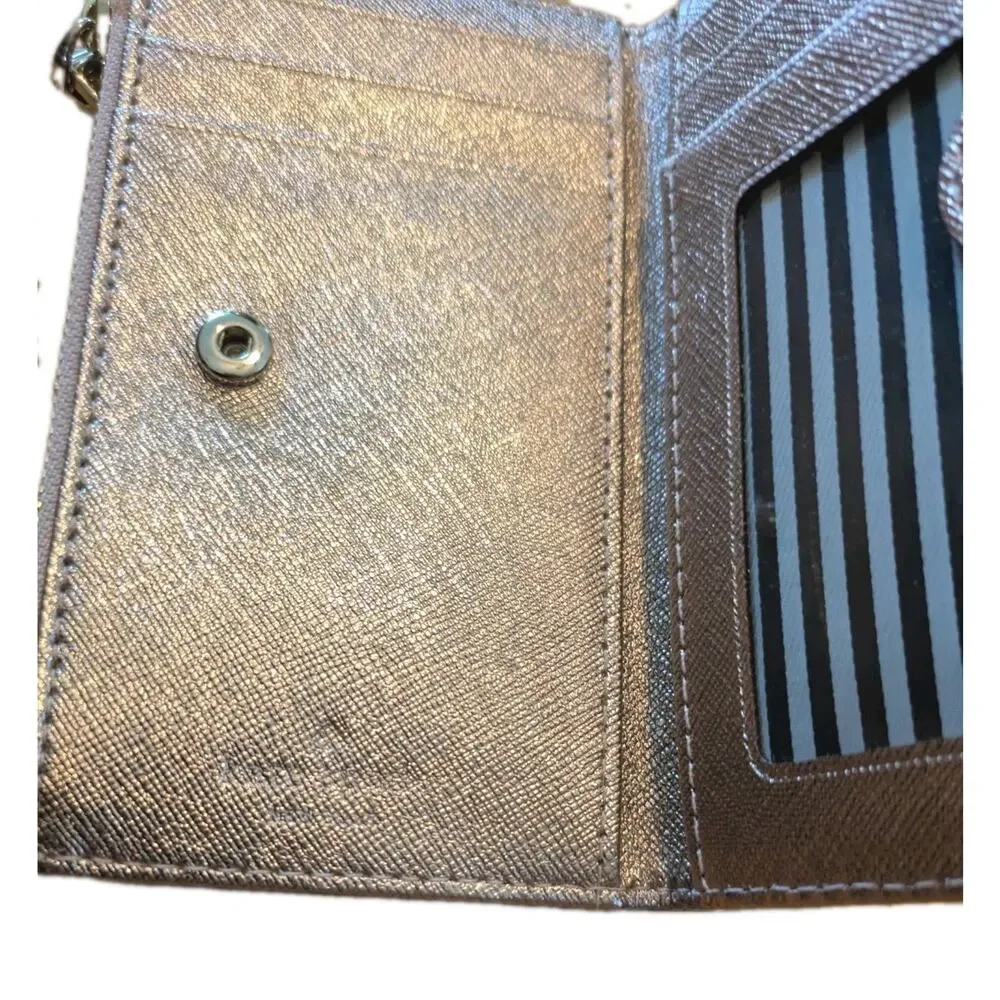 Kate Spade Morgan Metallic Gusseted Wristlet Bag Purse